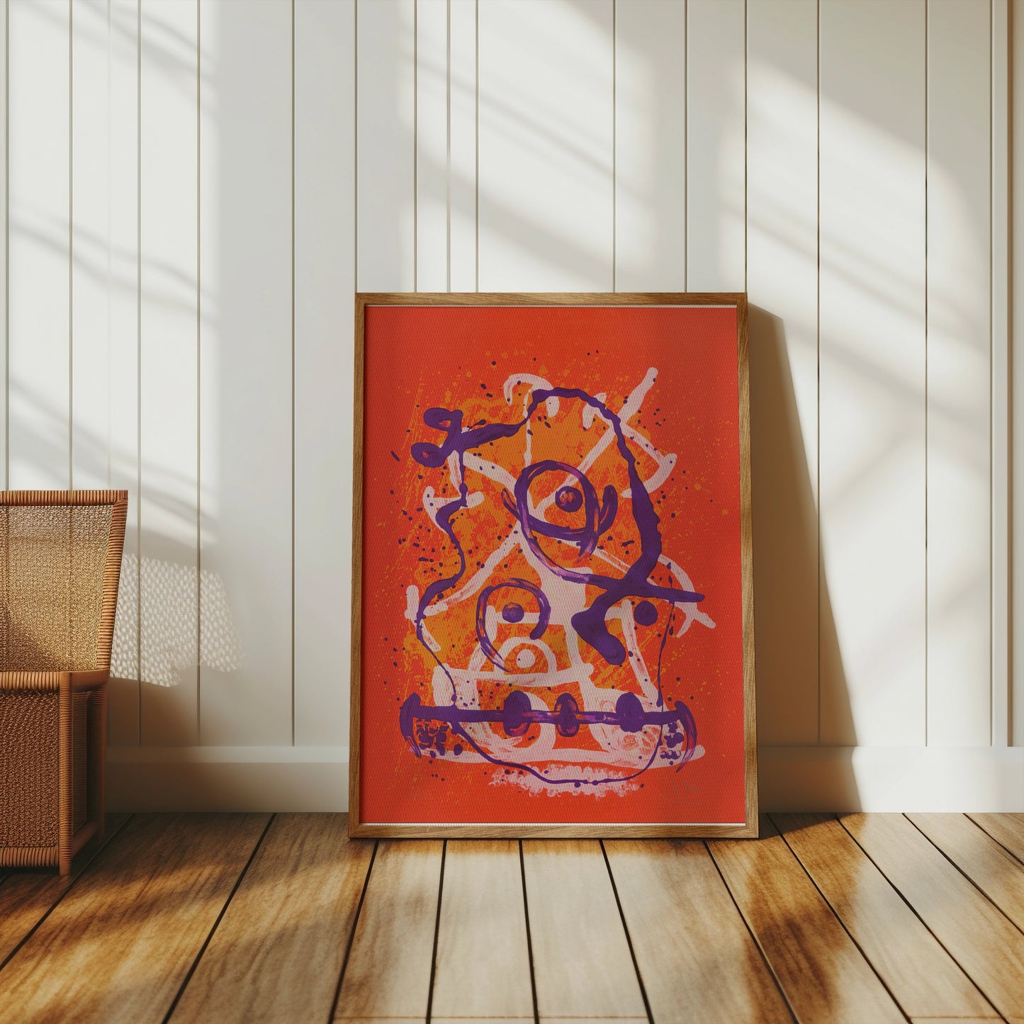 Premium Poster of Abstract Purple and Orange Art Print Posters