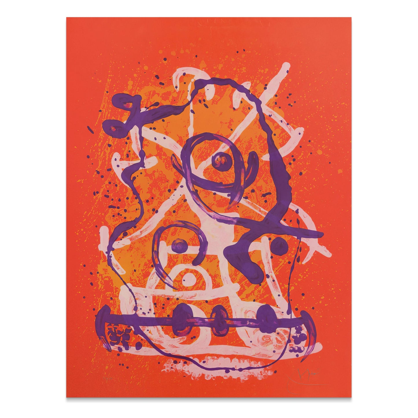 Premium Poster of Abstract Purple and Orange Art Print Posters