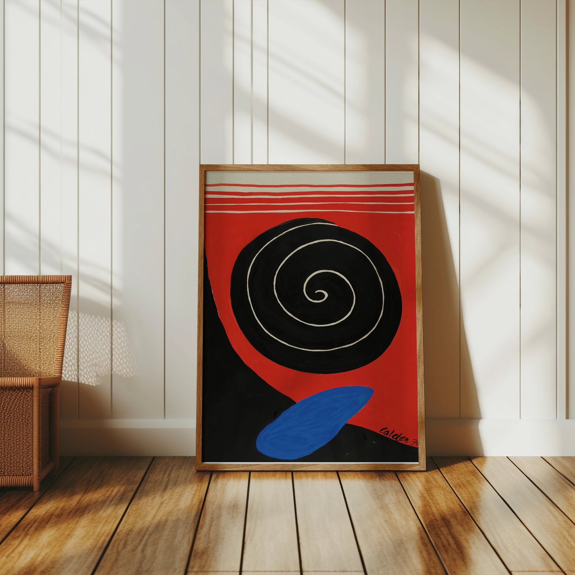 Premium Poster of Abstract Red and Black Spiral Art Modern Wall Posters
