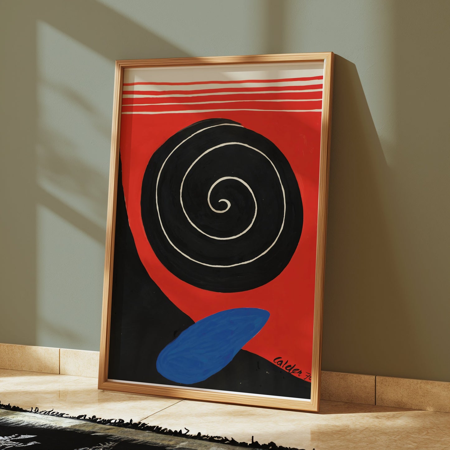 Premium Poster of Abstract Red and Black Spiral Art Modern Wall Posters