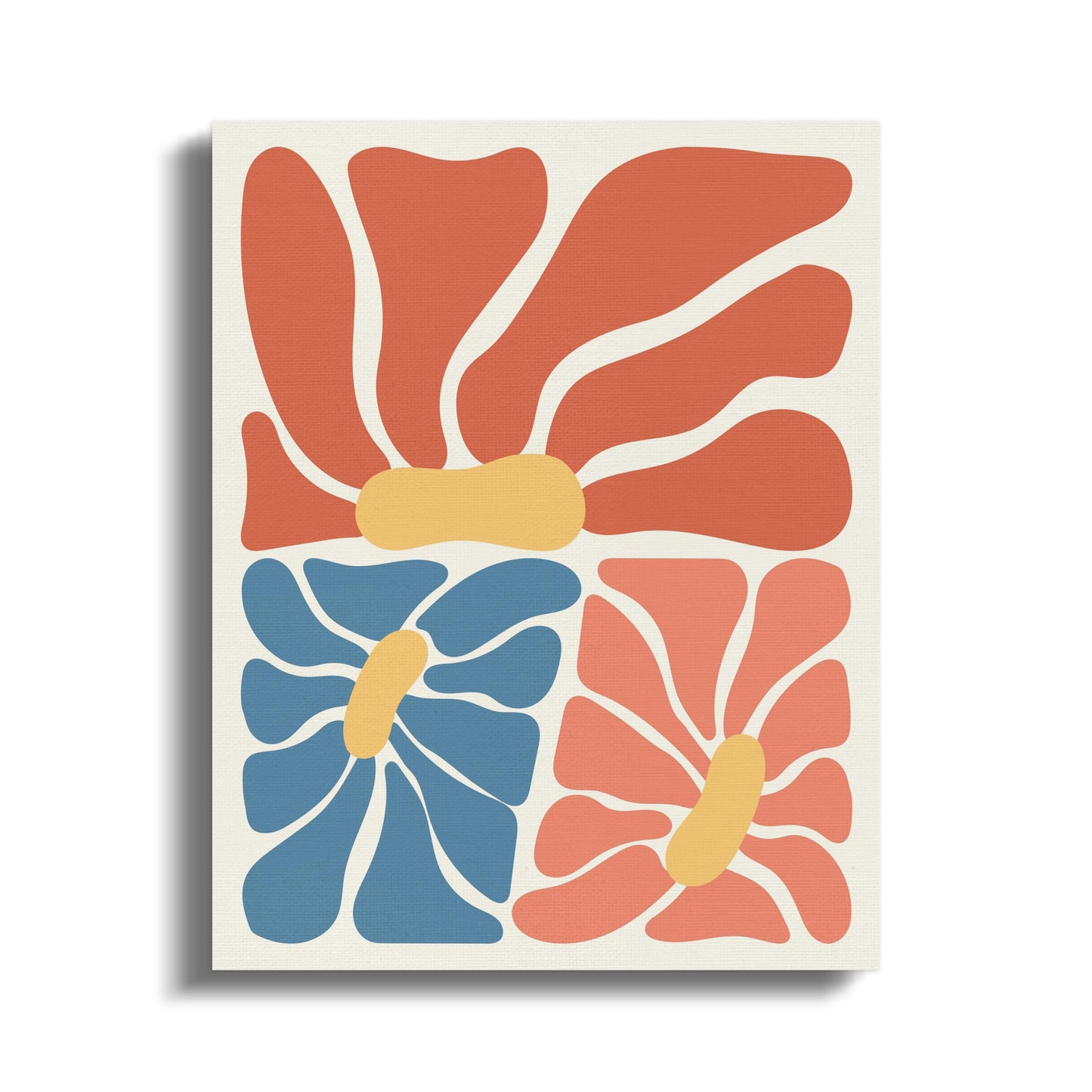 Premium Poster of Abstract Vibrant Flower Print On Canvas Wraps