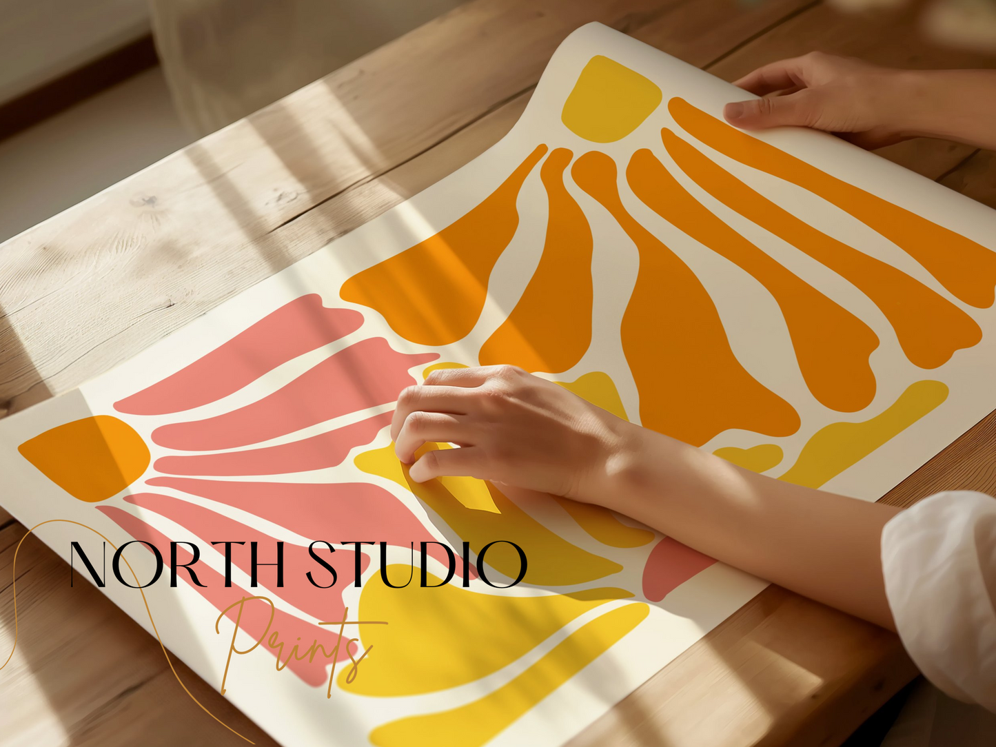 Premium Poster of Abstract Vibrant Organic Shapes Wall Art Posters