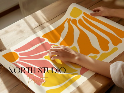 Premium Poster of Abstract Vibrant Organic Shapes Wall Art Posters