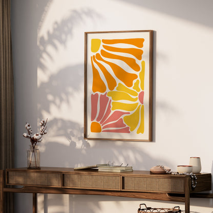 Premium Poster of Abstract Vibrant Organic Shapes Wall Art Posters