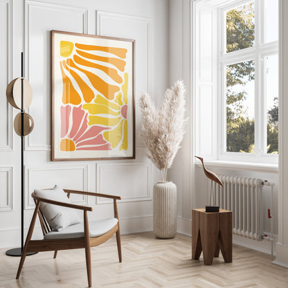 Premium Poster of Abstract Vibrant Organic Shapes Wall Art Posters