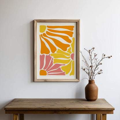Premium Poster of Abstract Vibrant Organic Shapes Wall Art Posters