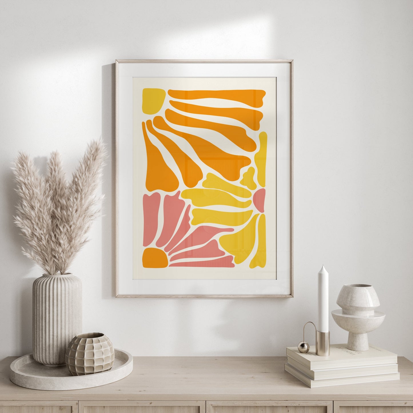 Premium Poster of Abstract Vibrant Organic Shapes Wall Art Posters