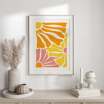 Premium Poster of Abstract Vibrant Organic Shapes Wall Art Posters