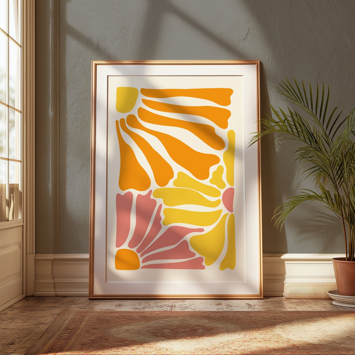 Premium Poster of Abstract Vibrant Organic Shapes Wall Art Posters