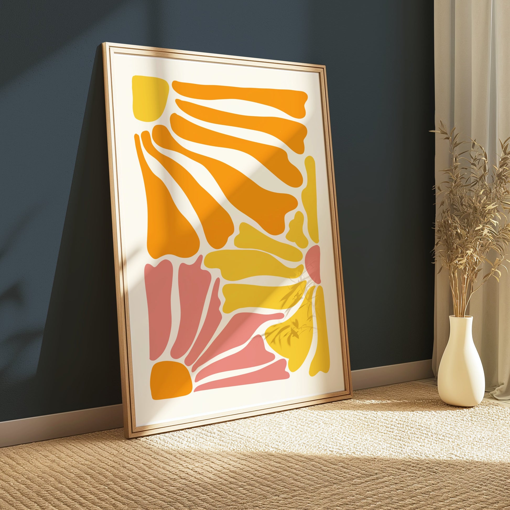 Premium Poster of Abstract Vibrant Organic Shapes Wall Art Posters