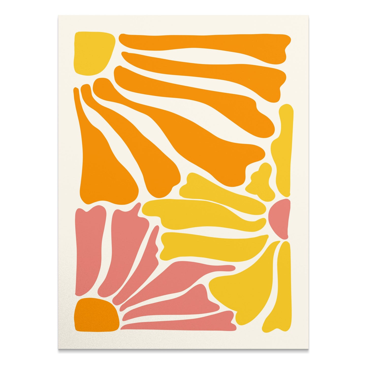 Premium Poster of Abstract Vibrant Organic Shapes Wall Art Posters