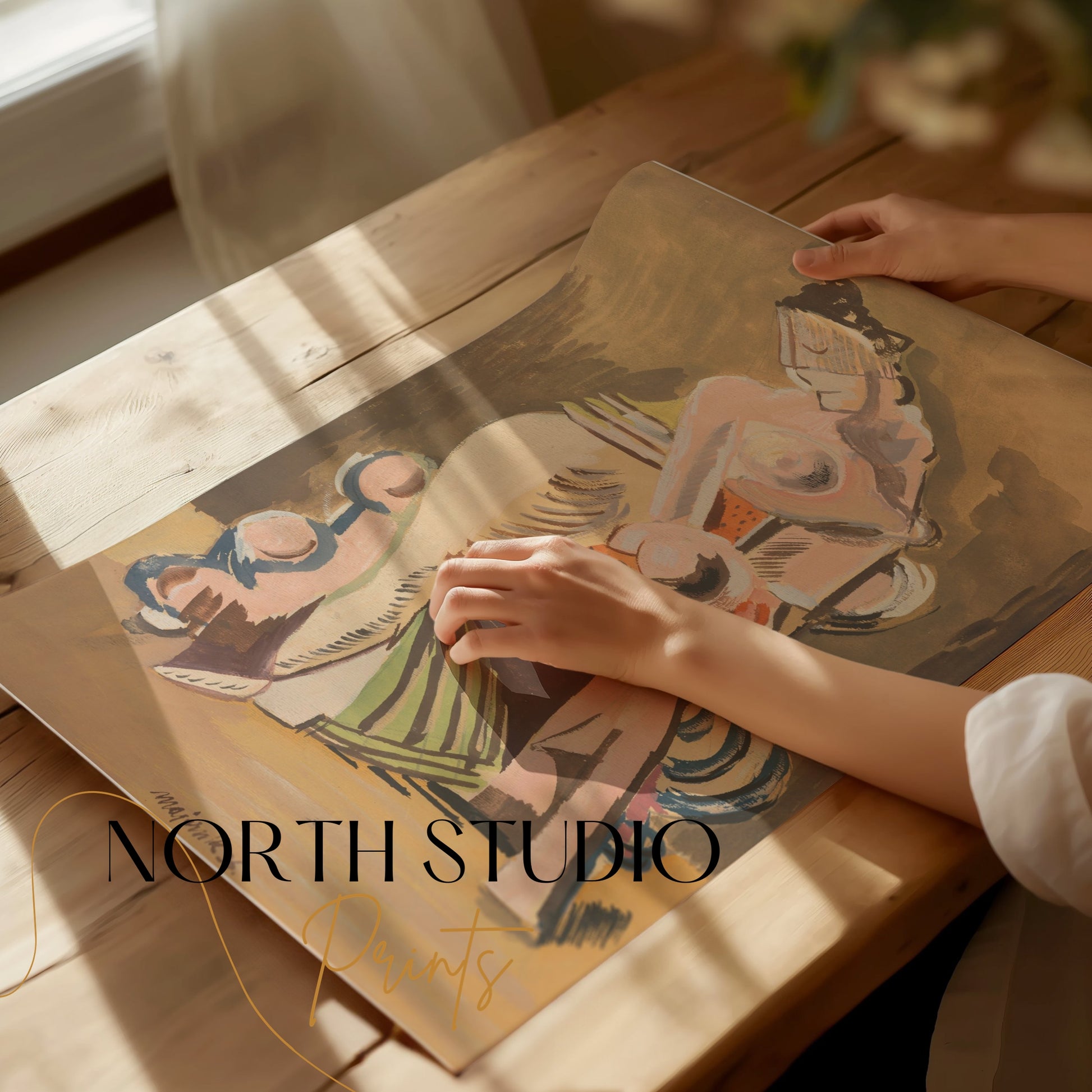 Premium Poster of Abstract Woman Figure Art Expressive Colorful Posters
