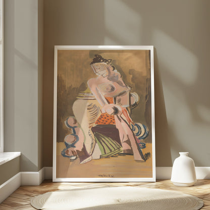 Premium Poster of Abstract Woman Figure Art Expressive Colorful Posters
