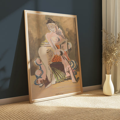 Premium Poster of Abstract Woman Figure Art Expressive Colorful Posters
