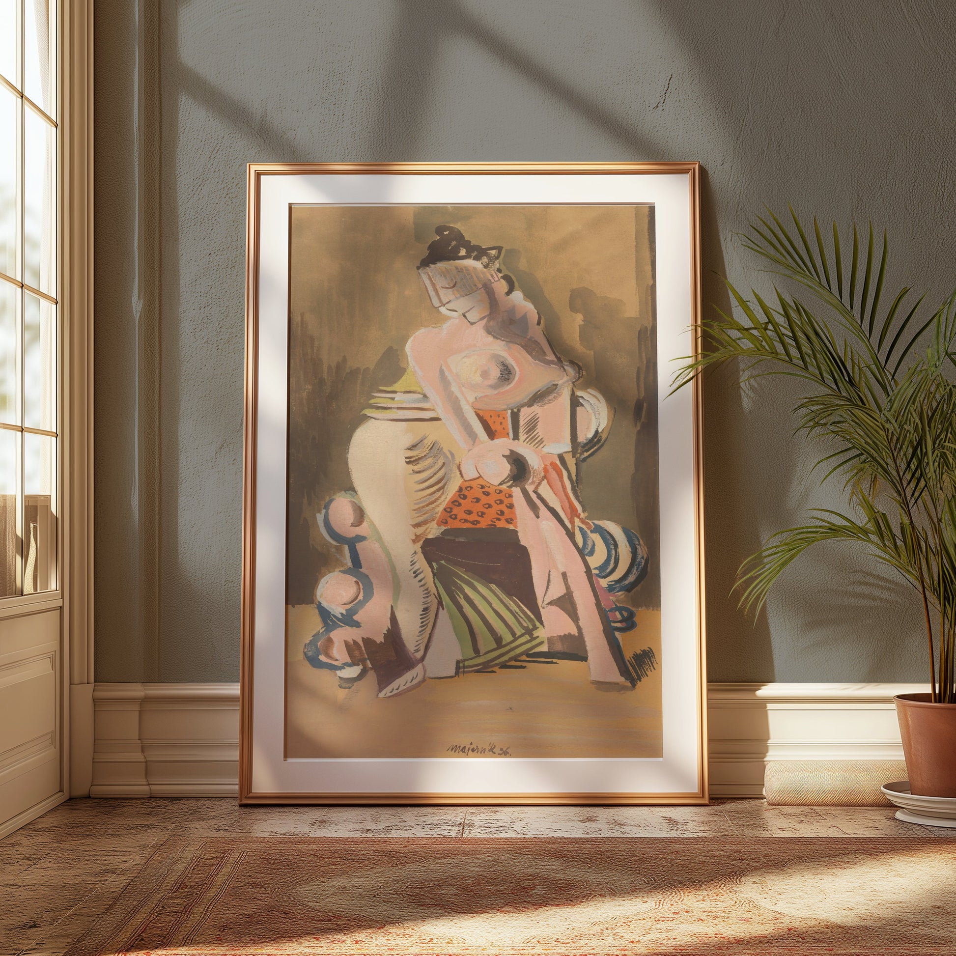 Premium Poster of Abstract Woman Figure Art Expressive Colorful Posters