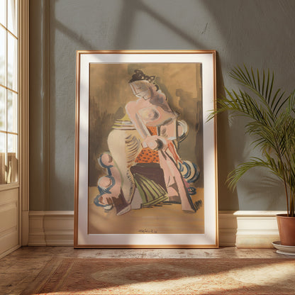 Premium Poster of Abstract Woman Figure Art Expressive Colorful Posters