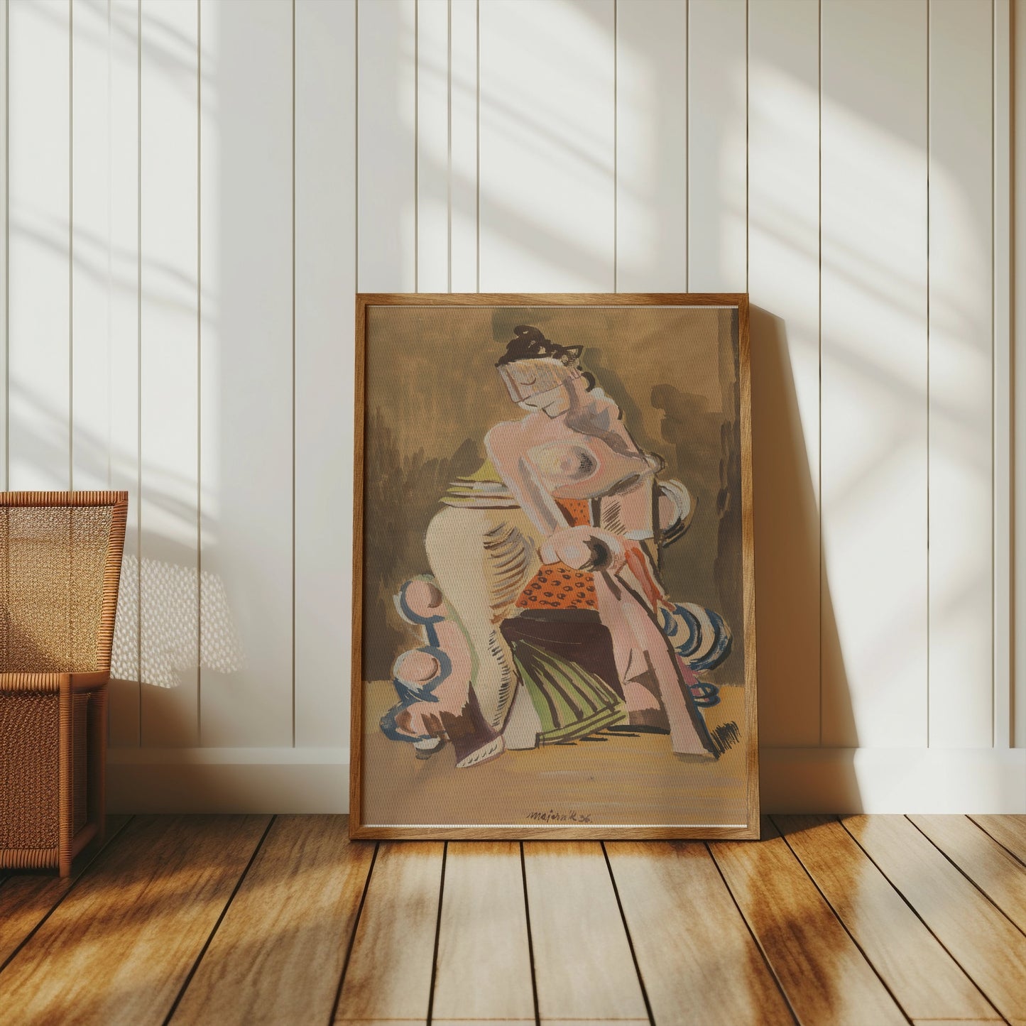 Premium Poster of Abstract Woman Figure Art Expressive Colorful Posters