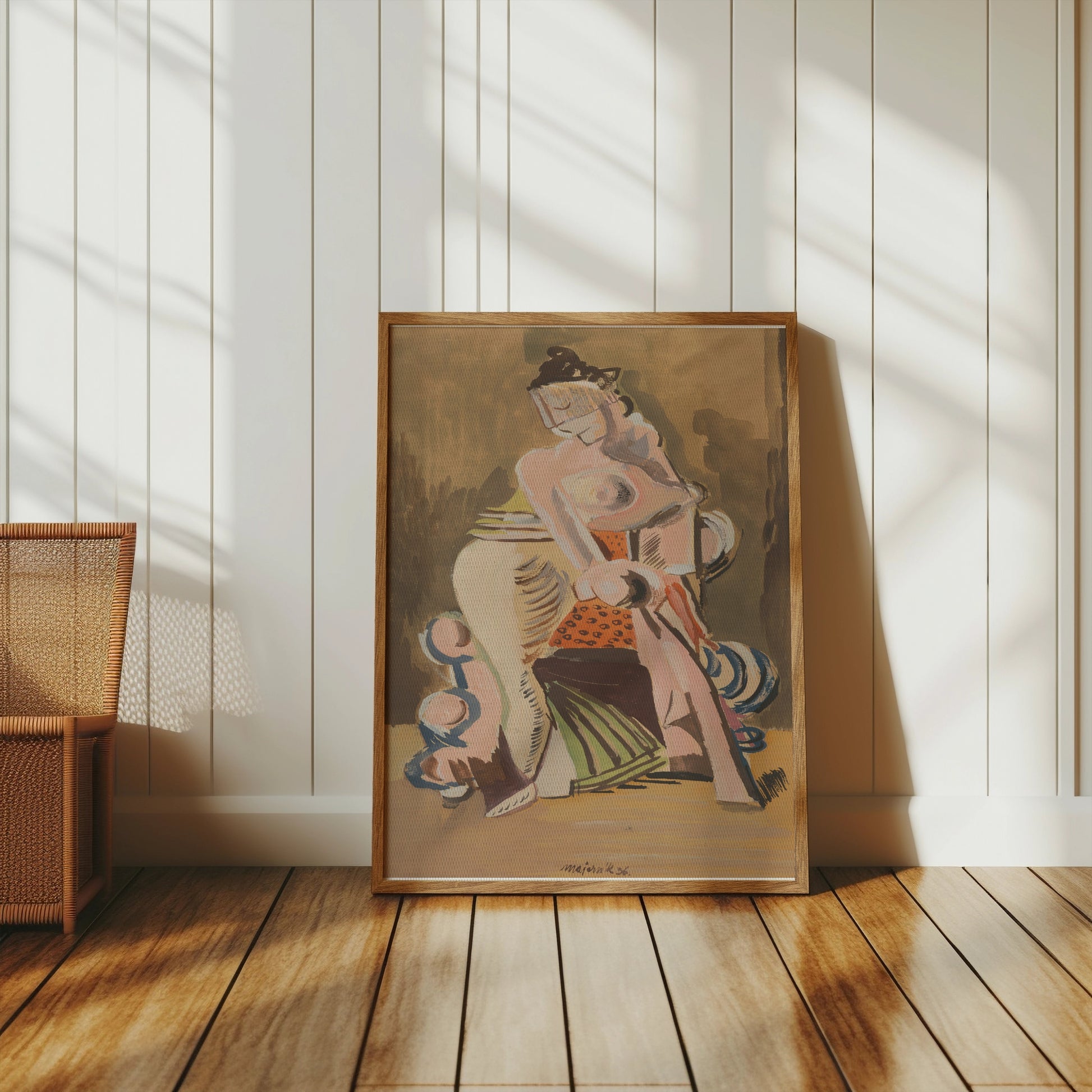 Premium Poster of Abstract Woman Figure Art Expressive Colorful Posters
