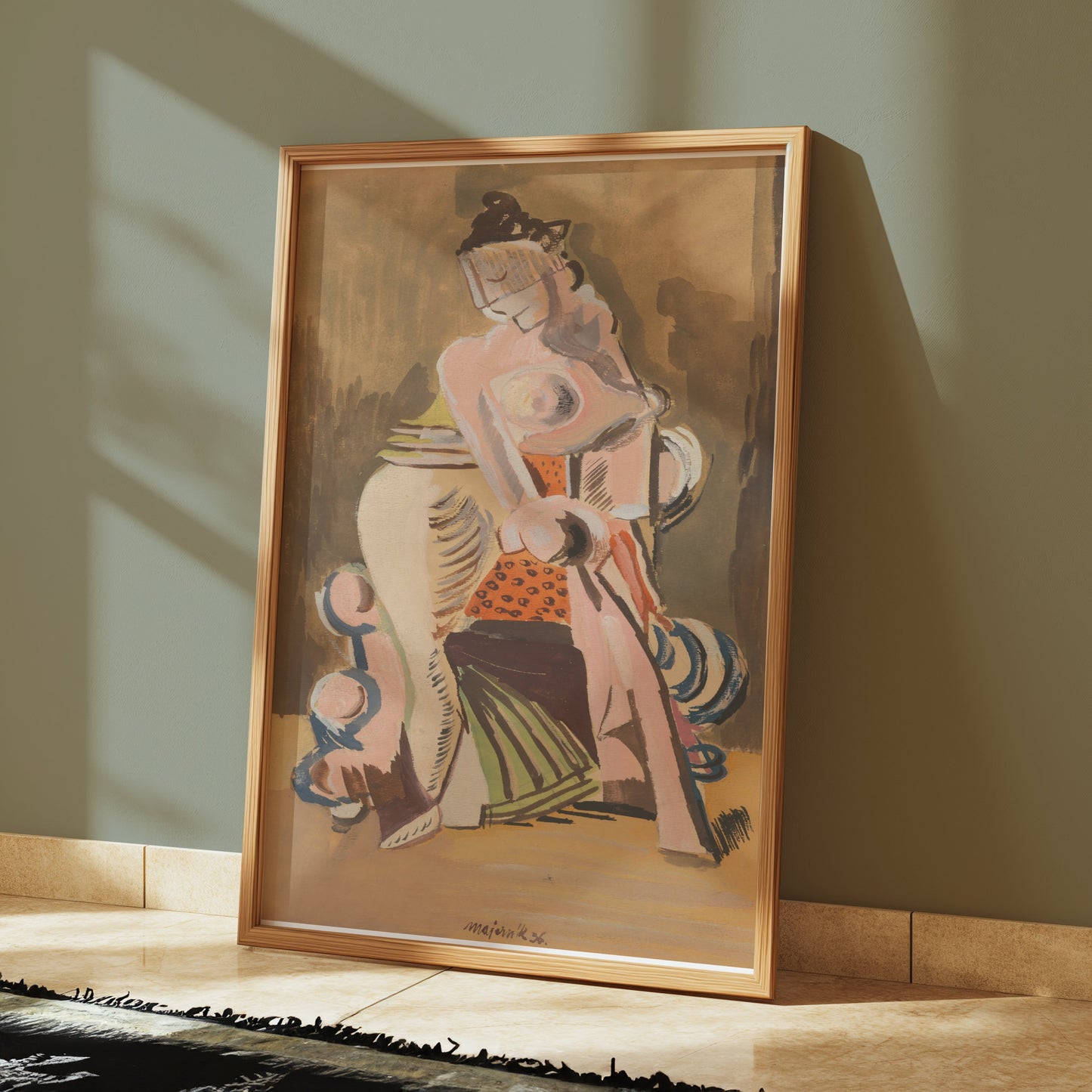 Premium Poster of Abstract Woman Figure Art Expressive Colorful Posters
