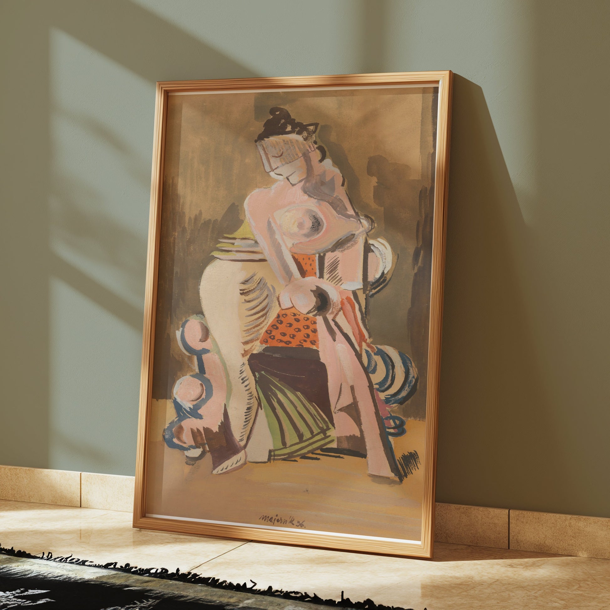 Premium Poster of Abstract Woman Figure Art Expressive Colorful Posters