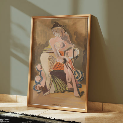 Premium Poster of Abstract Woman Figure Art Expressive Colorful Posters