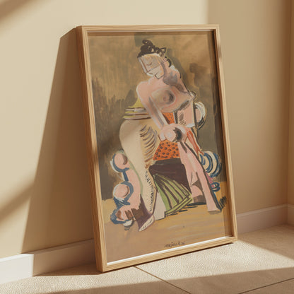 Premium Poster of Abstract Woman Figure Art Expressive Colorful Posters