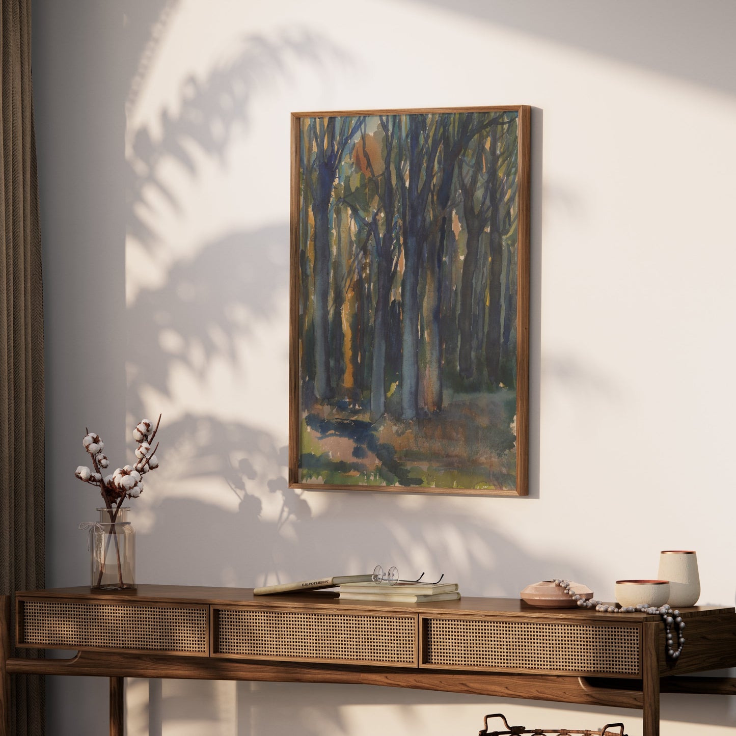 Premium Poster of Abstract Woodland Forest Sunlight Landscape Posters