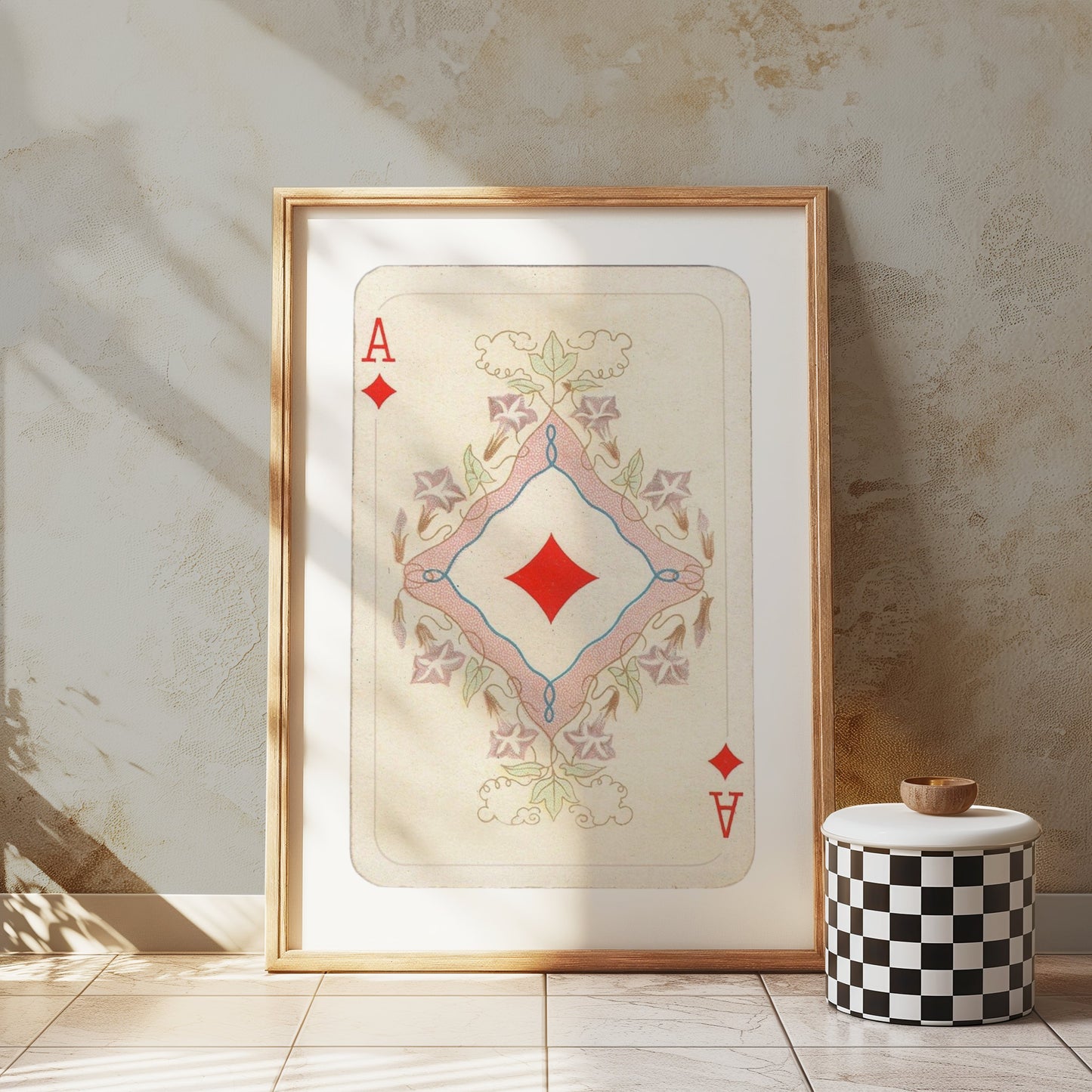 Premium Poster of Ace of Diamonds Classic Playing Card Art Posters