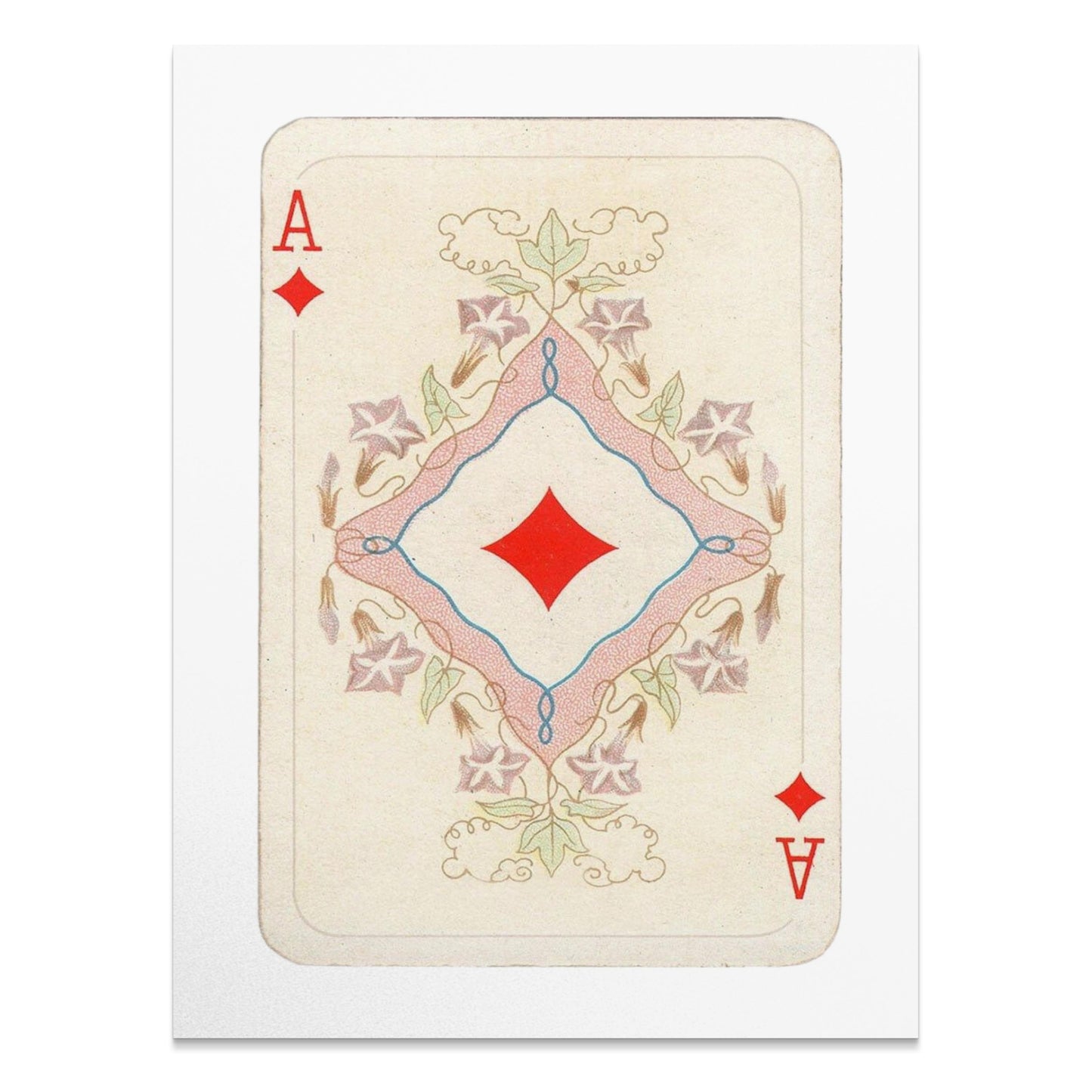 Premium Poster of Ace of Diamonds Classic Playing Card Art Posters