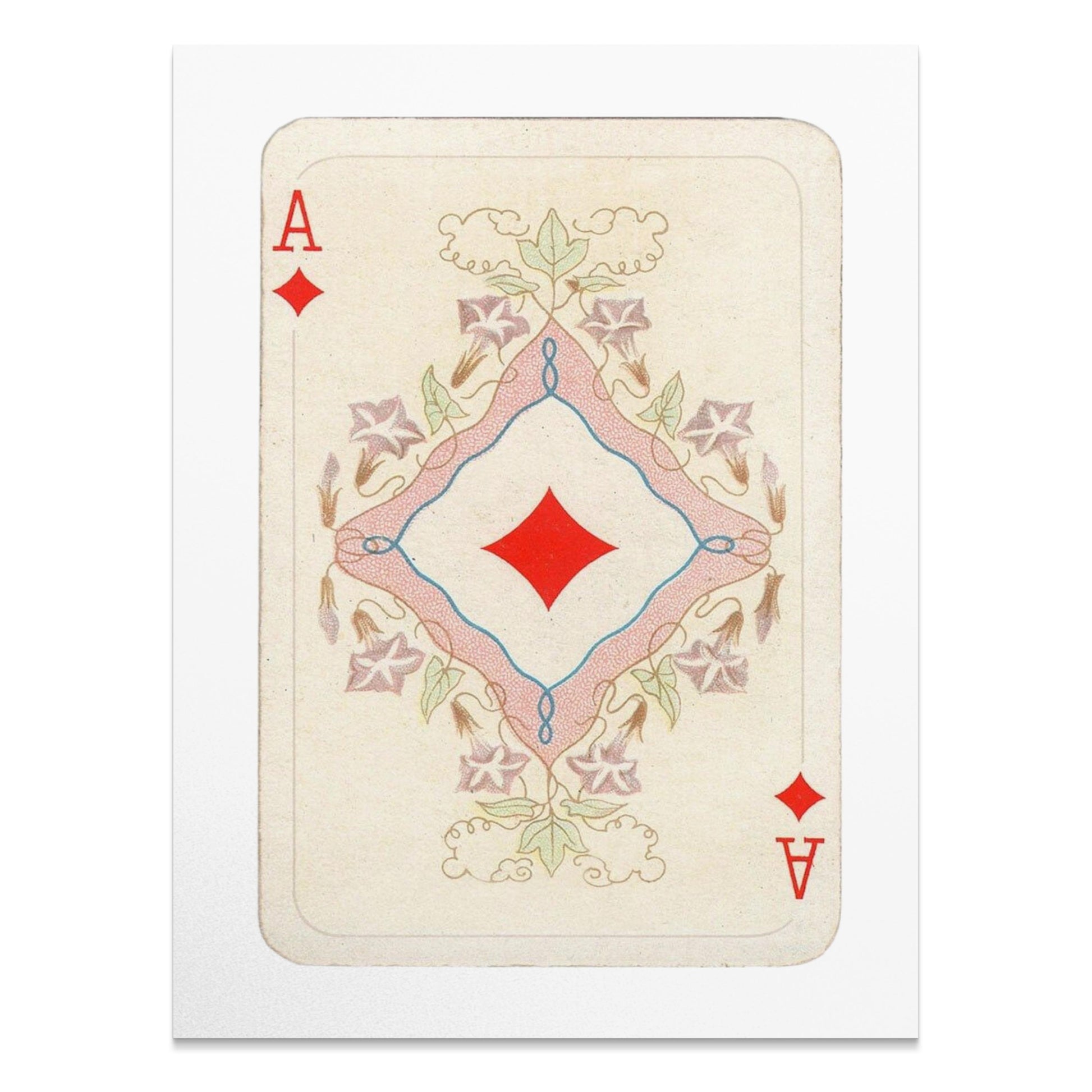 Premium Poster of Ace of Diamonds Classic Playing Card Art Posters