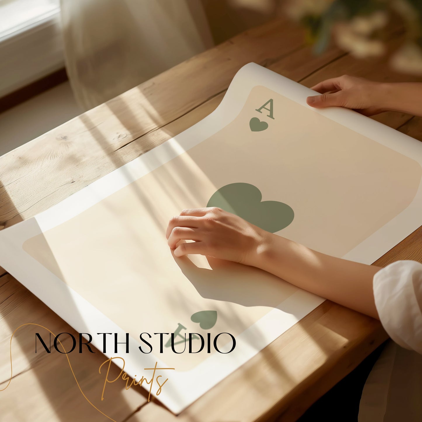 Premium Poster of Ace of Hearts Card Artistic Design Posters