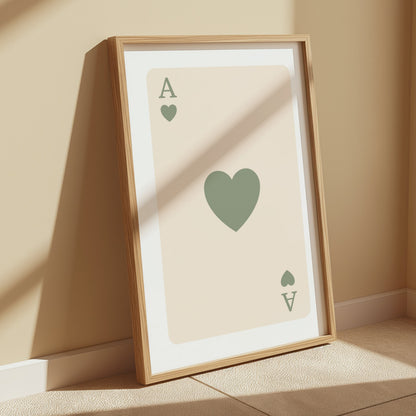 Premium Poster of Ace of Hearts Card Artistic Design Posters