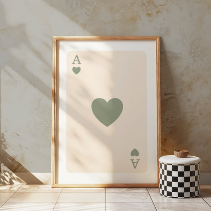 Premium Poster of Ace of Hearts Card Artistic Design Posters