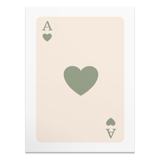 Premium Poster of Ace of Hearts Card Artistic Design Posters