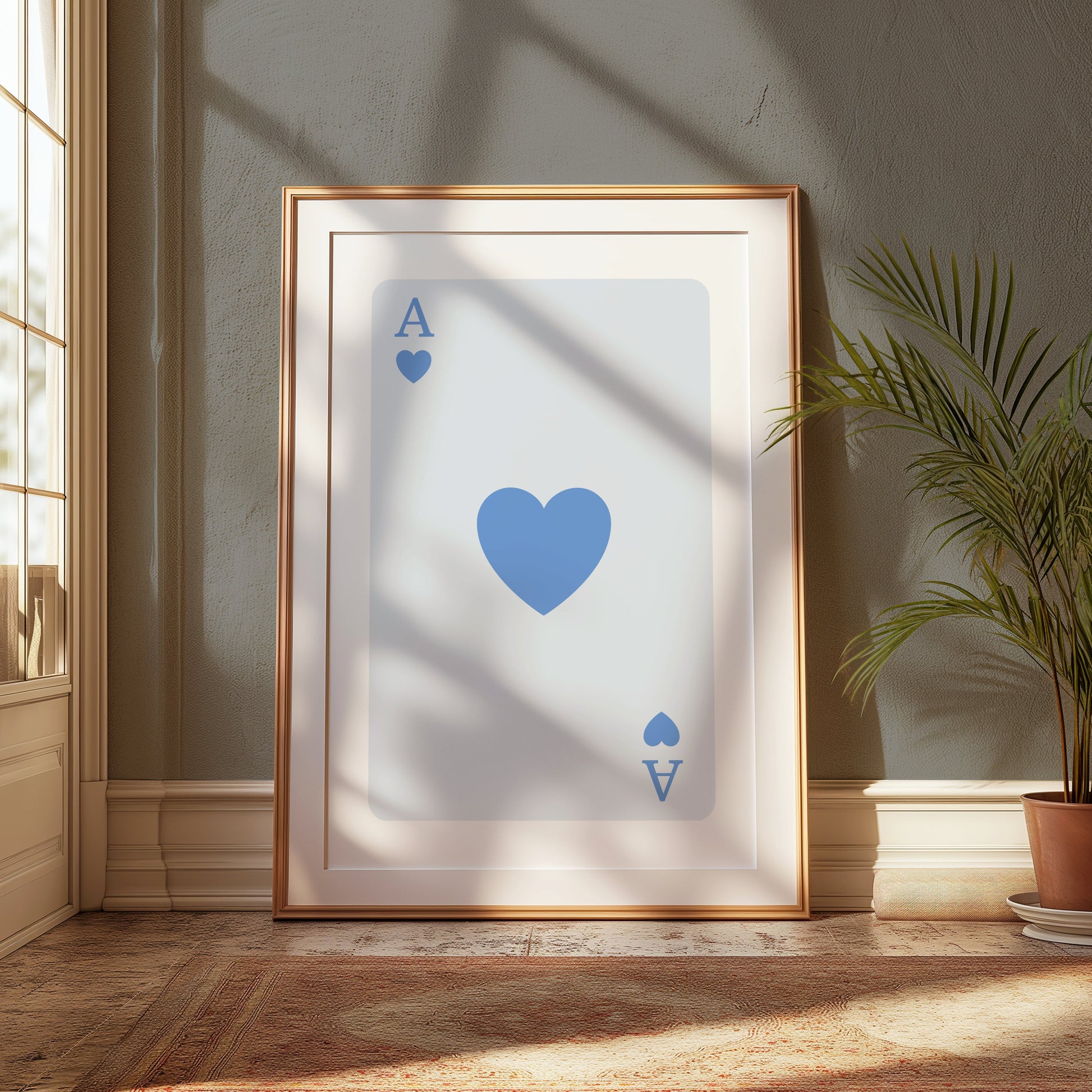 Premium Poster of Ace of Hearts Card Classic Art Design Posters
