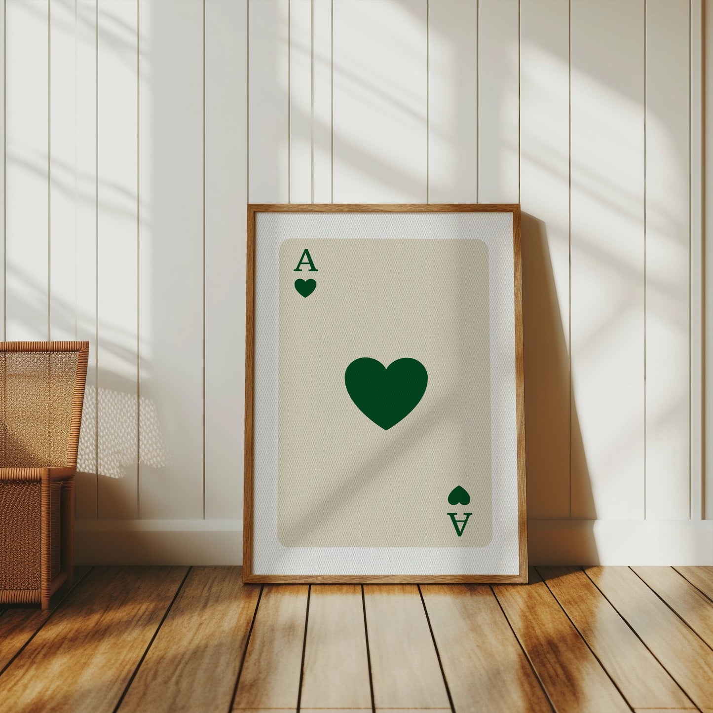 Premium Poster of Ace of Hearts Playing Card Art Print Posters