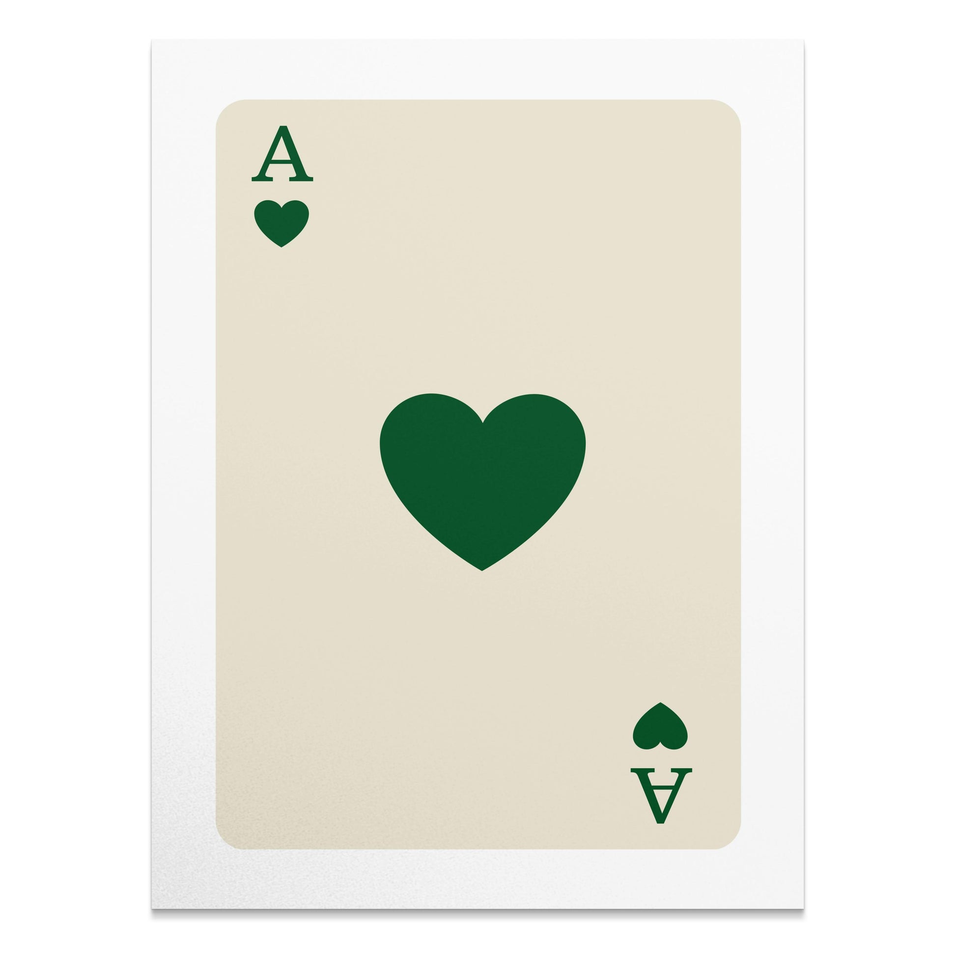 Premium Poster of Ace of Hearts Playing Card Art Print Posters