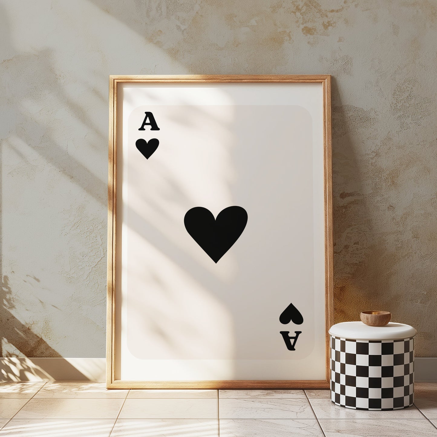 Premium Poster of Ace of Hearts Playing Card Design Posters