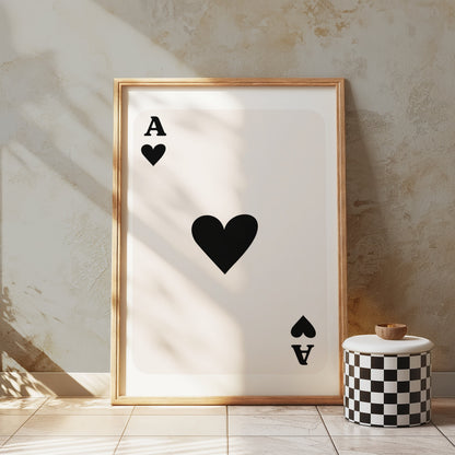 Premium Poster of Ace of Hearts Playing Card Design Posters
