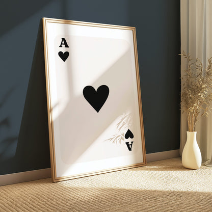 Premium Poster of Ace of Hearts Playing Card Design Posters