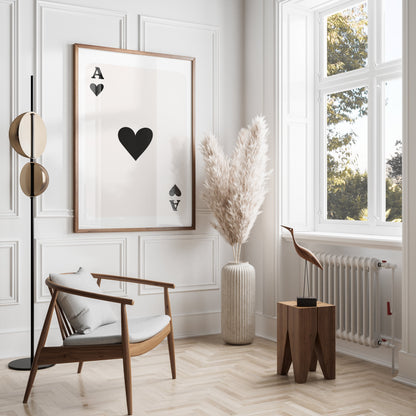 Premium Poster of Ace of Hearts Playing Card Design Posters