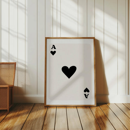 Premium Poster of Ace of Hearts Playing Card Design Posters