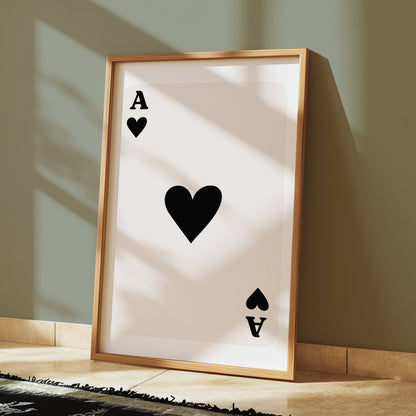 Premium Poster of Ace of Hearts Playing Card Design Posters