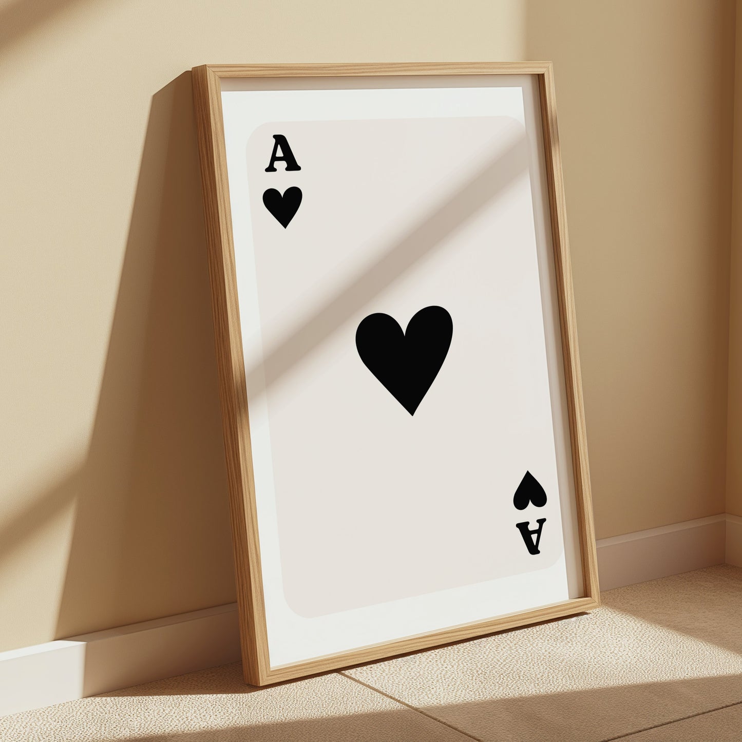 Premium Poster of Ace of Hearts Playing Card Design Posters