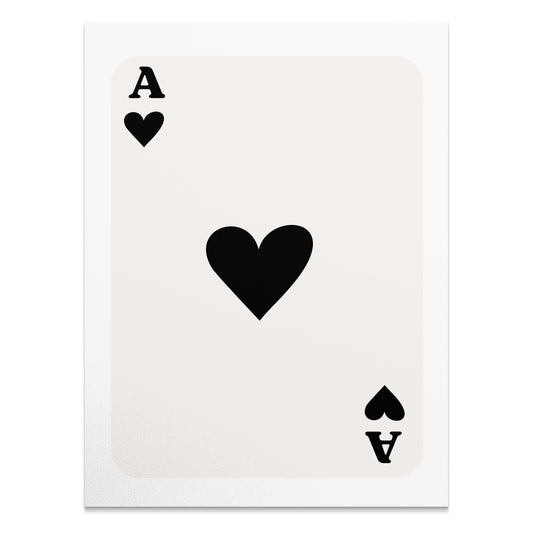 Premium Poster of Ace of Hearts Playing Card Design Posters