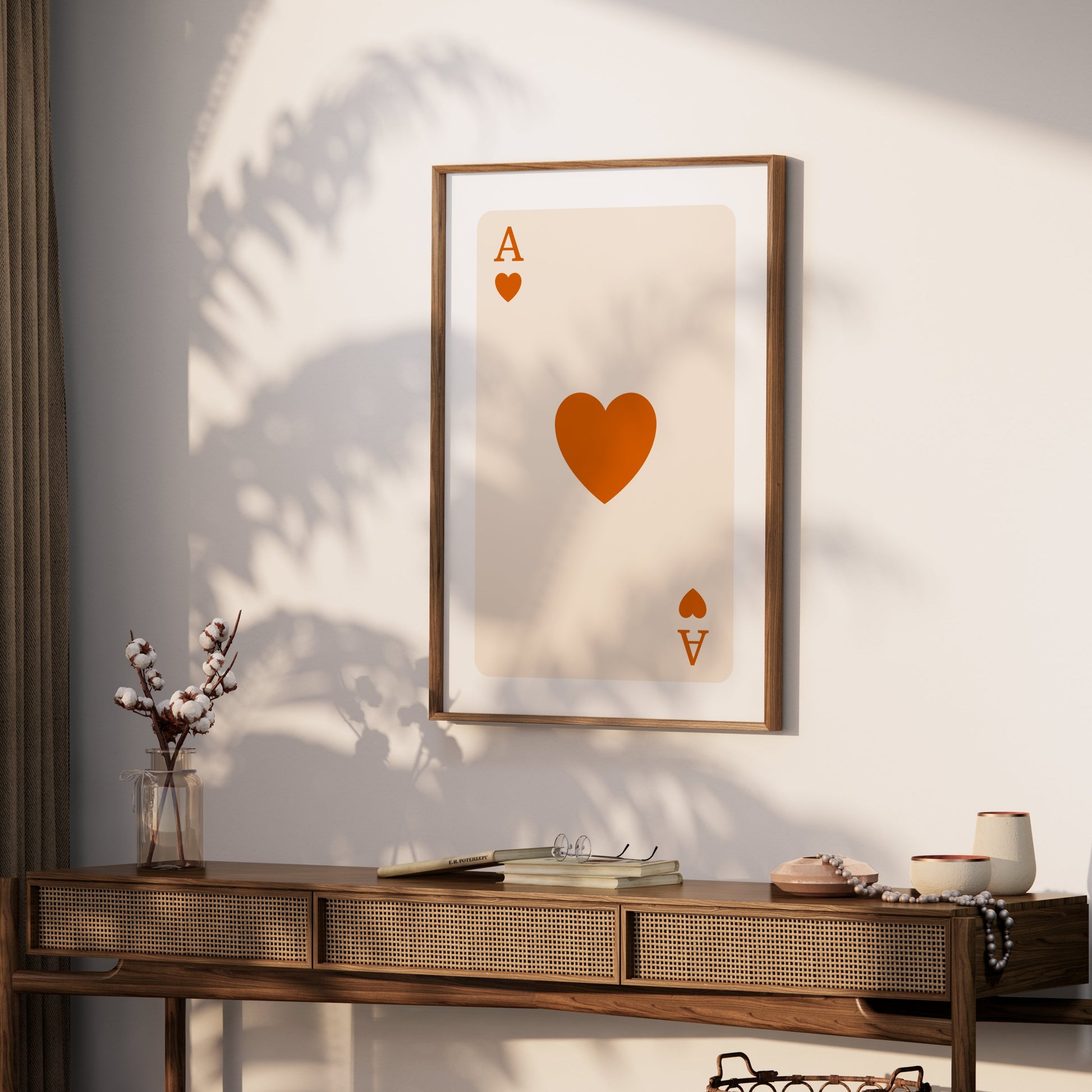 Premium Poster of Ace of Hearts Playing Card Wall Art Posters