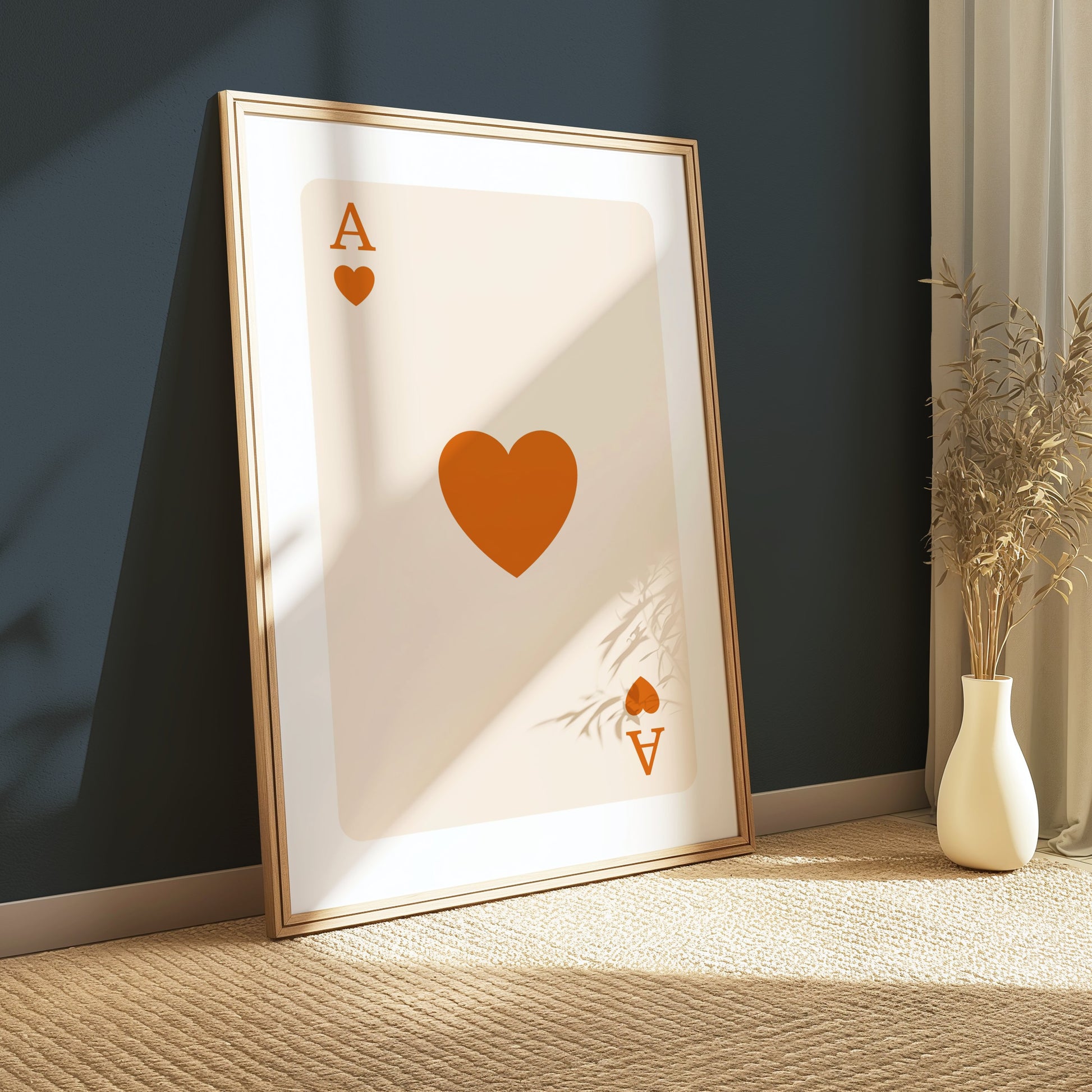 Premium Poster of Ace of Hearts Playing Card Wall Art Posters
