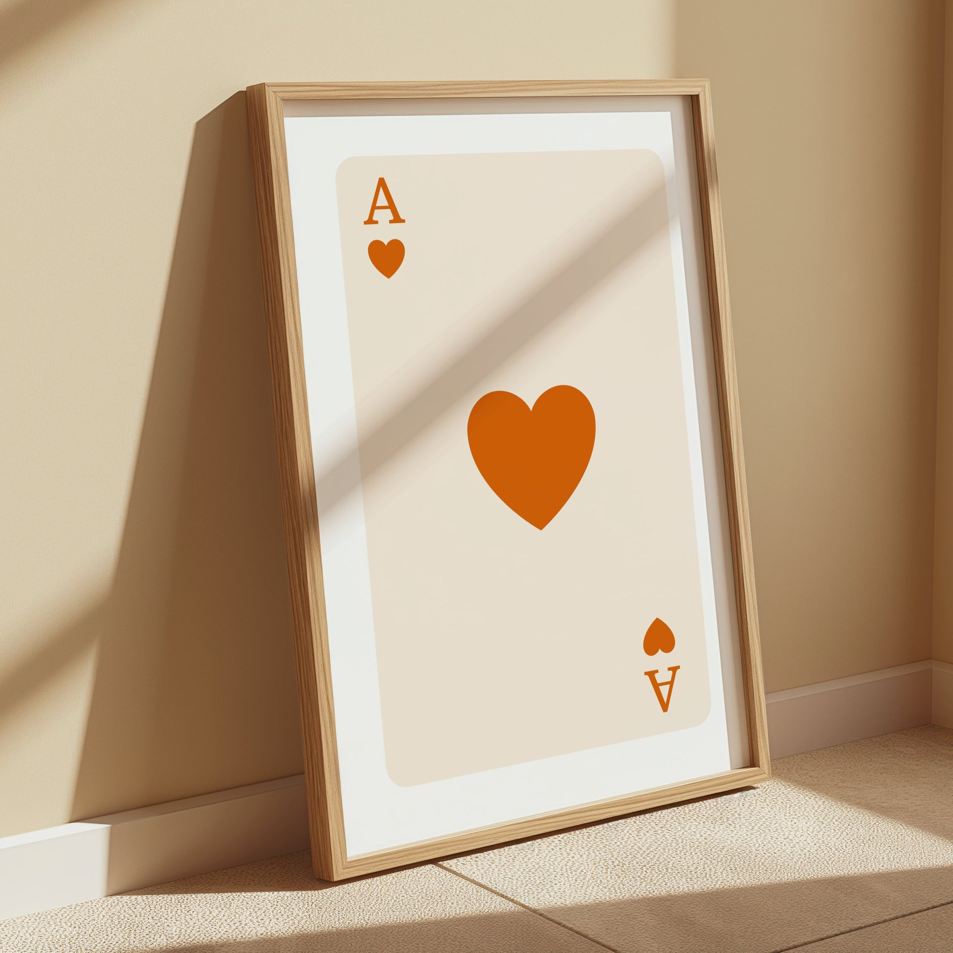 Premium Poster of Ace of Hearts Playing Card Wall Art Posters