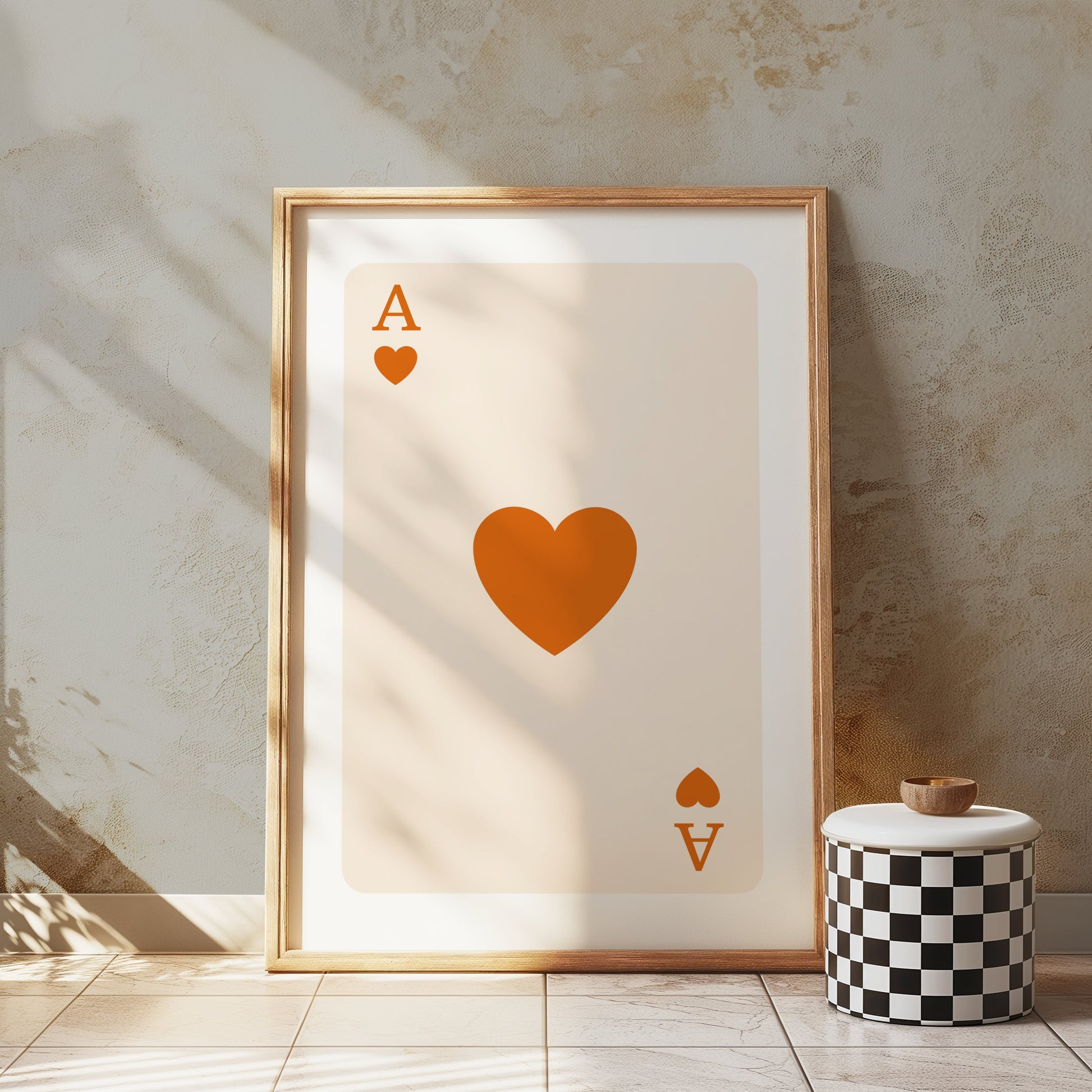 Premium Poster of Ace of Hearts Playing Card Wall Art Posters