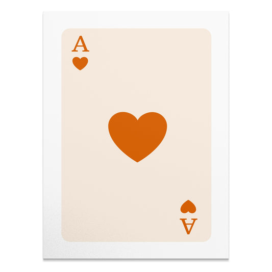 Premium Poster of Ace of Hearts Playing Card Wall Art Posters